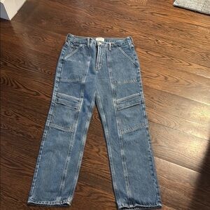 Agolde Denim Jeans with Button Detail